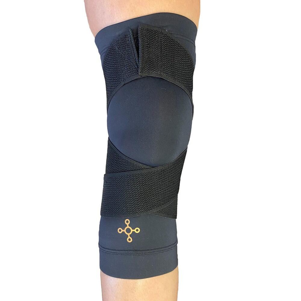 Tommie Copper 2-Pack Compression Knee Sleeves Size L Adjustable Straps Black NWT